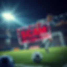 Illustration depicting the characteristics of a scam betting site