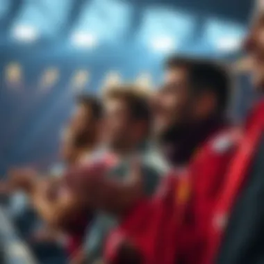 Engagement of Fans During Matches Fans engaging with Champions League matches