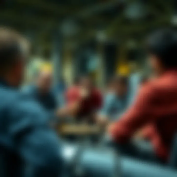 Sharing Experiences in Betting Community A community circle discussing user experiences in betting.