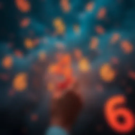 A dreamscape filled with mystical numbers symbolizing luck