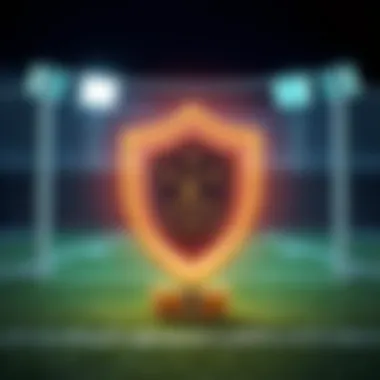 Financial safety depicted with a shield and currency symbols