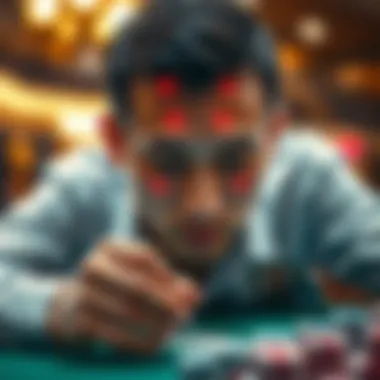 A psychological representation showcasing the mental aspects of gambling behavior