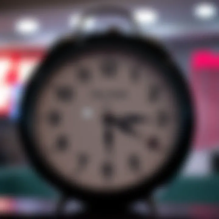 A clock symbolizing the specific time for the Lotto draw
