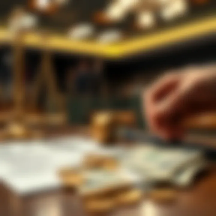 Legal documents and cash transaction