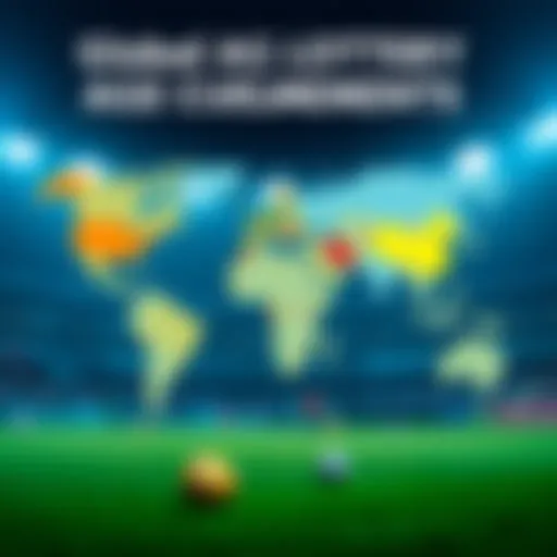 An illustration depicting the legal age requirements for lottery purchases in different countries