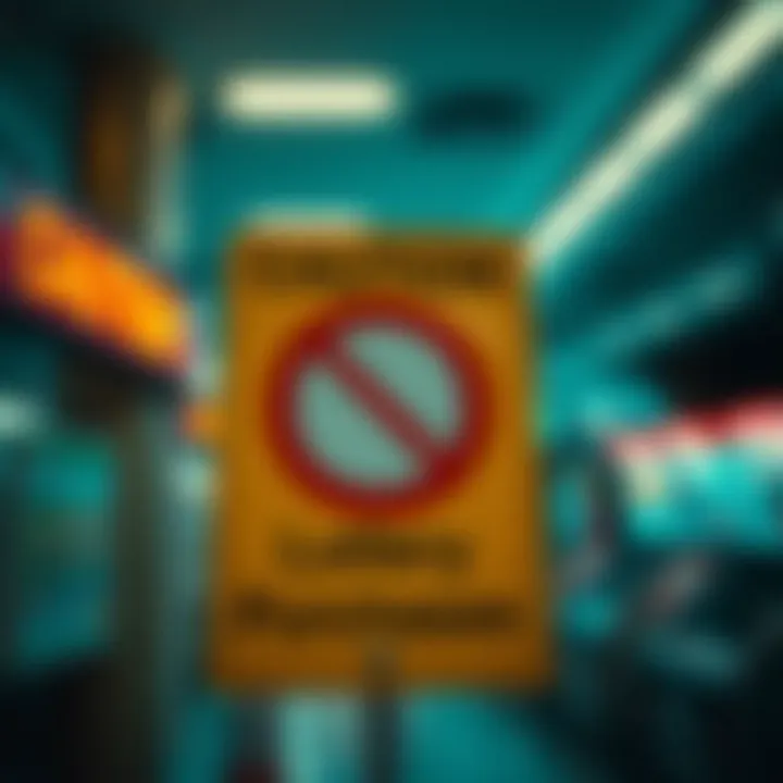 Cautionary symbols related to lottery purchases