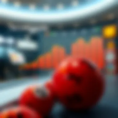 Data comparison graph of past lottery statistics