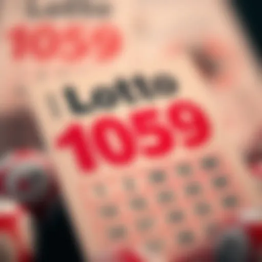 A vibrant lottery ticket showcasing winning numbers