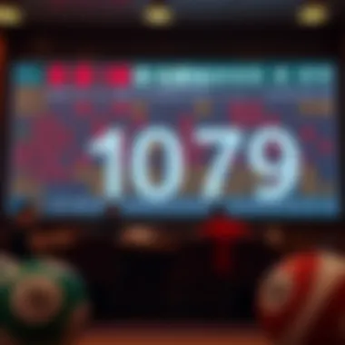 Visual representation of historical lottery winning numbers