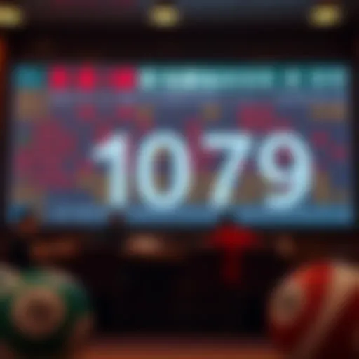 Visual representation of historical lottery winning numbers