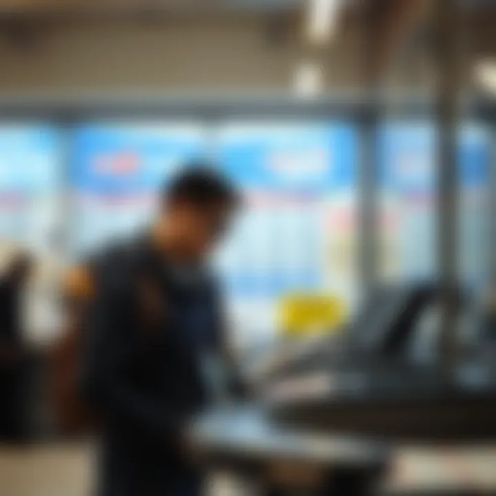 Person reviewing the exchange procedure at a lottery office