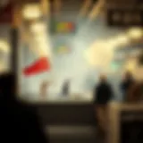 Illustration depicting the evolution of lottery throughout history