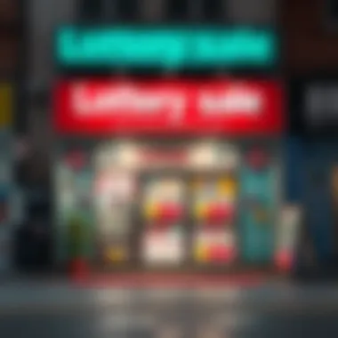 An inviting storefront of a popular lottery sales outlet