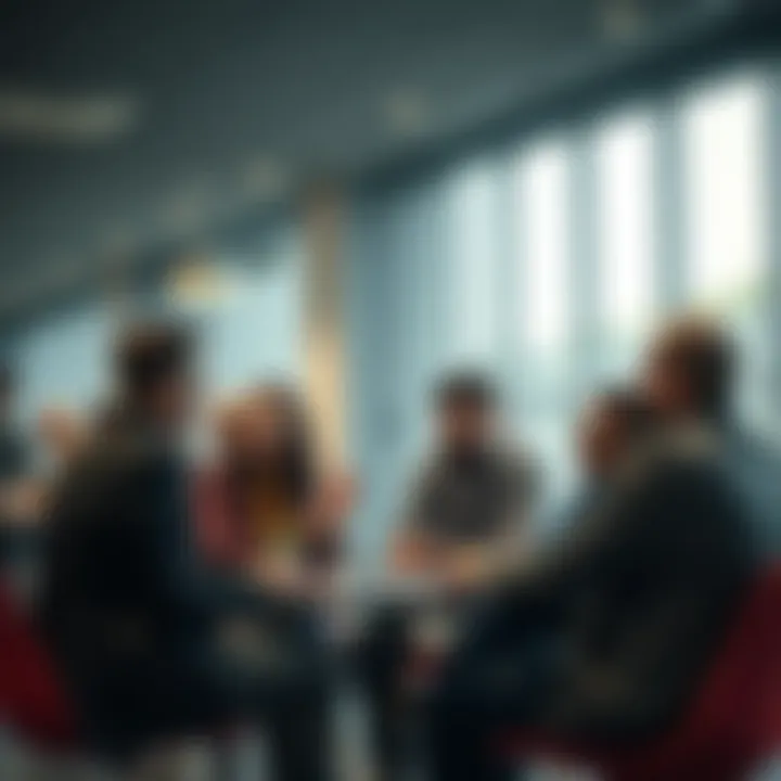 A dynamic group discussing betting strategies in a vibrant community setting