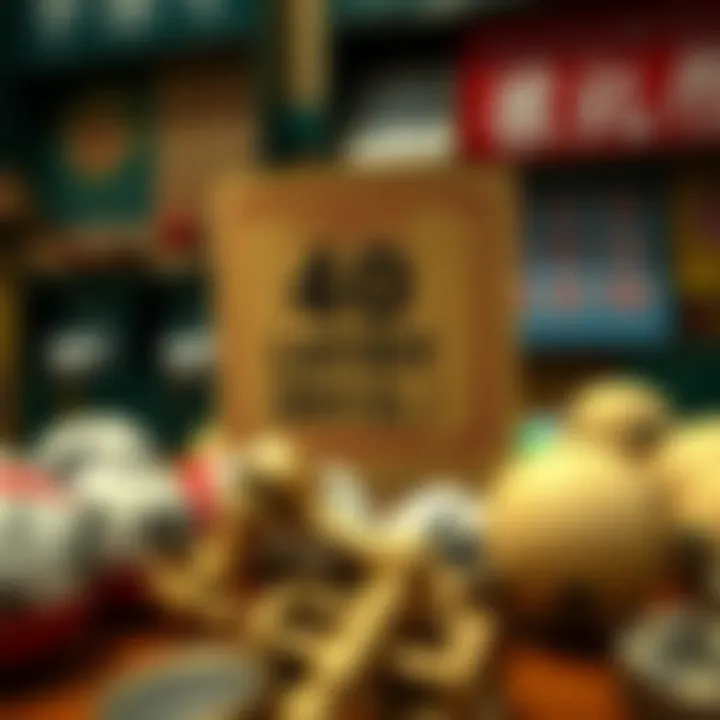 A symbolic representation of lottery's cultural impact through historical artifacts