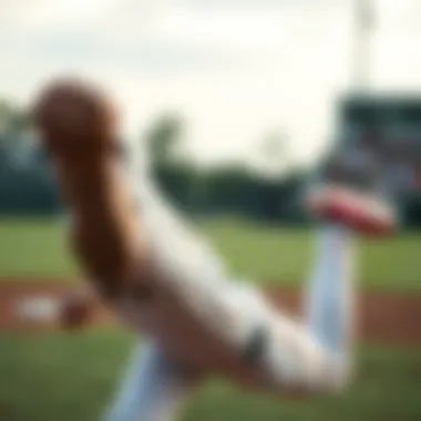 Precision in Every Pitch Close-up of a player pitching