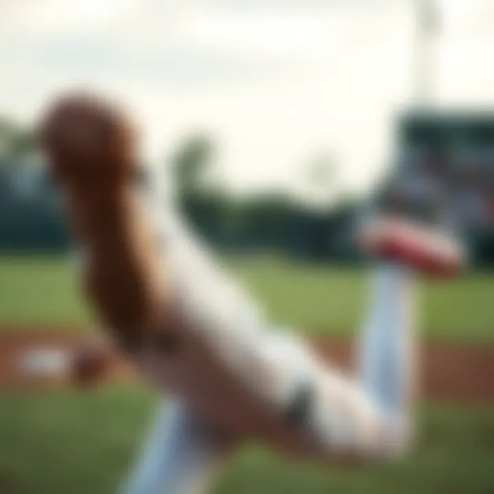 Precision in Every Pitch Close-up of a player pitching