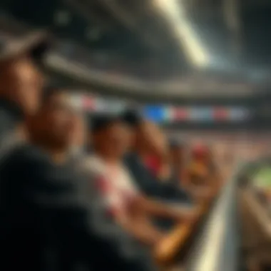 Fans cheering passionately in a Seoul baseball game