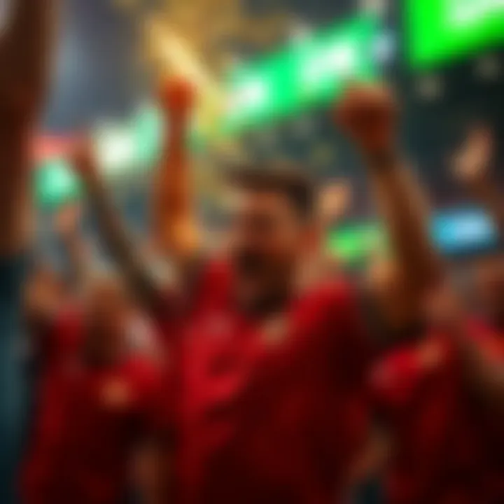 Celebration of a Lucky Win Celebration of a lucky win