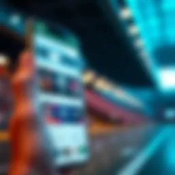 Trendy mobile interface showcasing sports betting app features