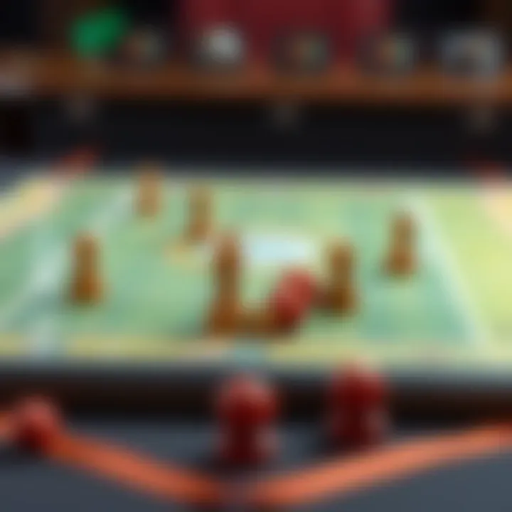 A strategic board game illustrating sports betting strategies.