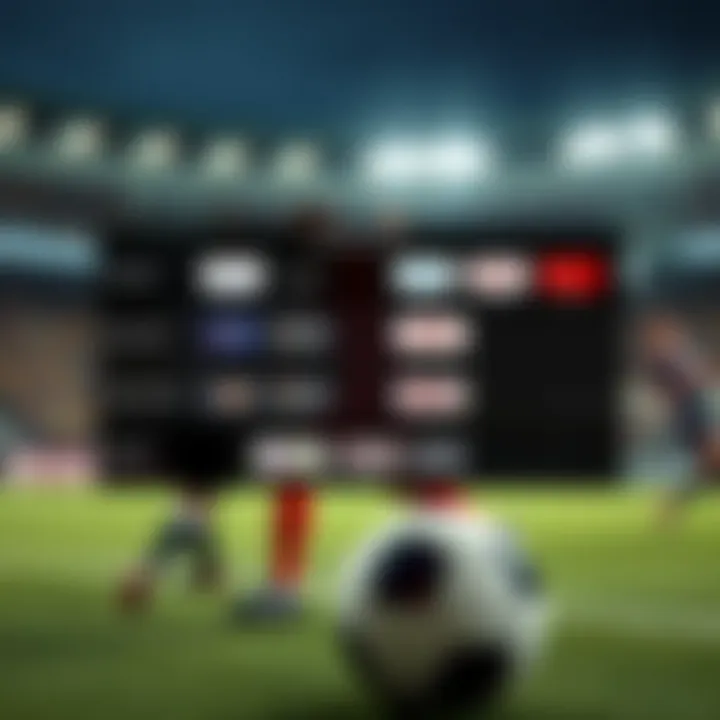 Comparison chart of various soccer streaming services