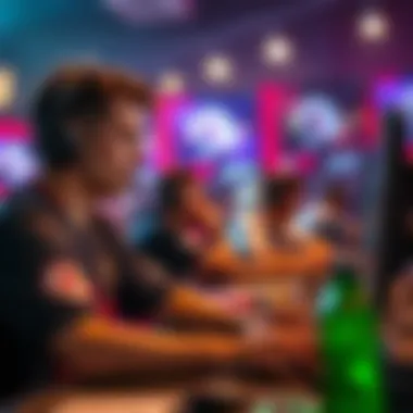 An illustration depicting the ethical concerns surrounding online gambling