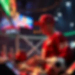 A vibrant representation of the intersection between lottery and sports betting.